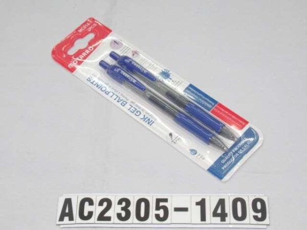 S/2 UDS 14.3CM BOLIGRAFOS DE TINTA DE GEL DE COLOR AZUL