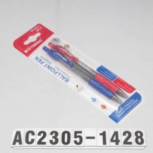 BOLIGRAFO ROJO Y AZUL S/2 PCS 14.3CM