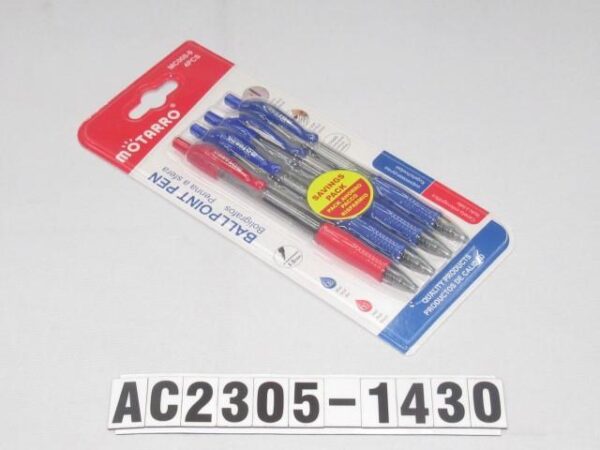S/4 PCS 14.3CM BOLIGRAFOS 3 AZULES + 1 ROJO