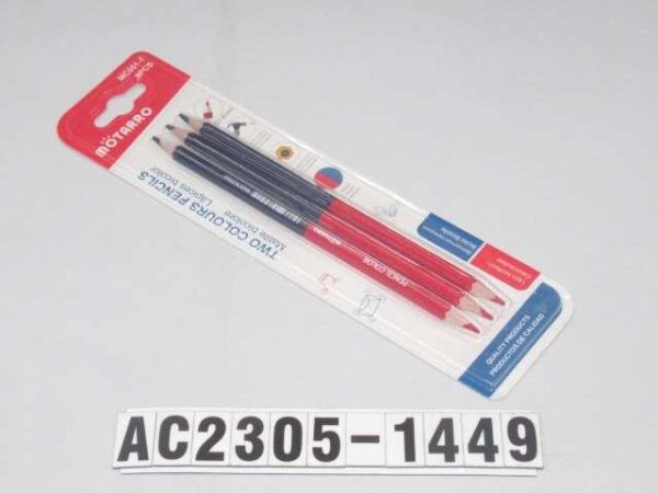 S/3 UDS 17.5CM  LAPICES  2 LADOS 2 COLORES - NEGRO Y ROJO