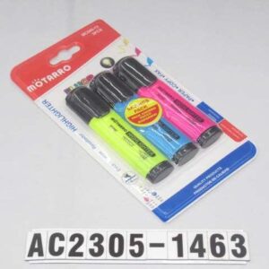 S/3 ROTULADORES FLUORESCENTES 11.5CM COLORES SURT.