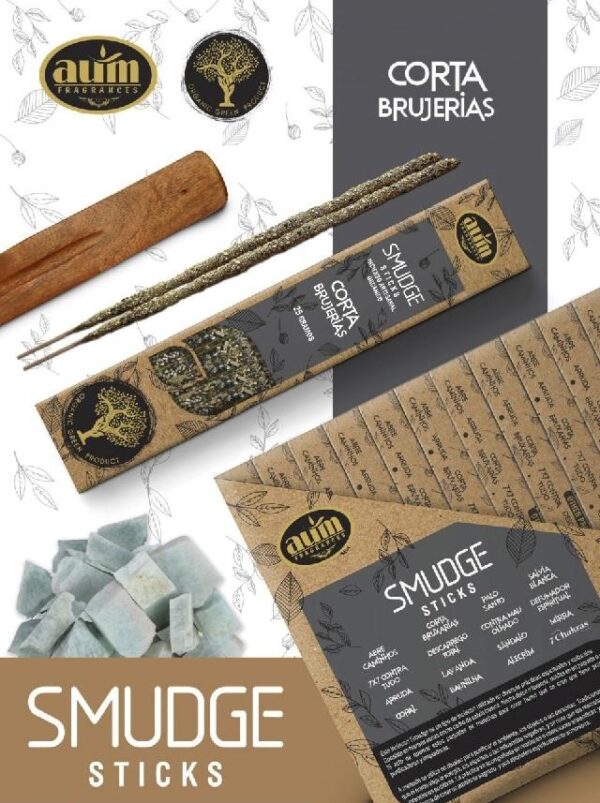 Incienso Aum - Coleccion Smudge - Organico - CORTAR BRUJERÍA - 25Gr.