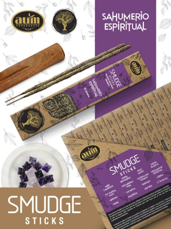 Incienso Aum - Coleccion Smudge - Organico - SAHUMERIO ESPIRITUAL - 25Gr.