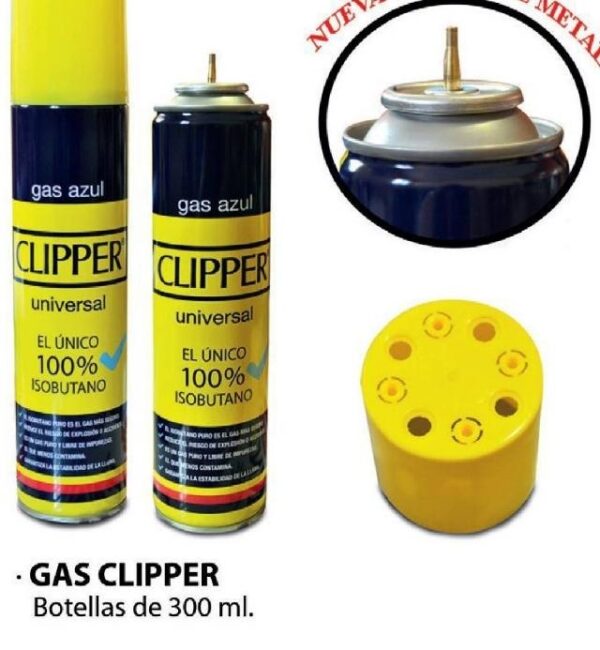 GAS CLIPPER 300ML VALVULA METAL