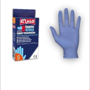 GUANTES EL LAGO NITRILO 8 UNDS T/P