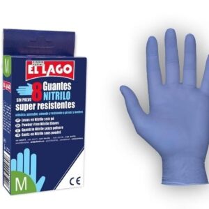 GUANTES EL LAGO NITRILO 8 UNDS T/M