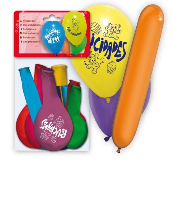 GLOBOS FELICIDADES 10 UNID