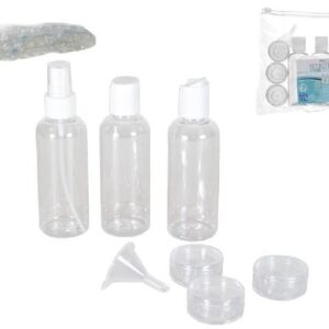 SET BOTELLAS VIAJE X7 PLASTICO