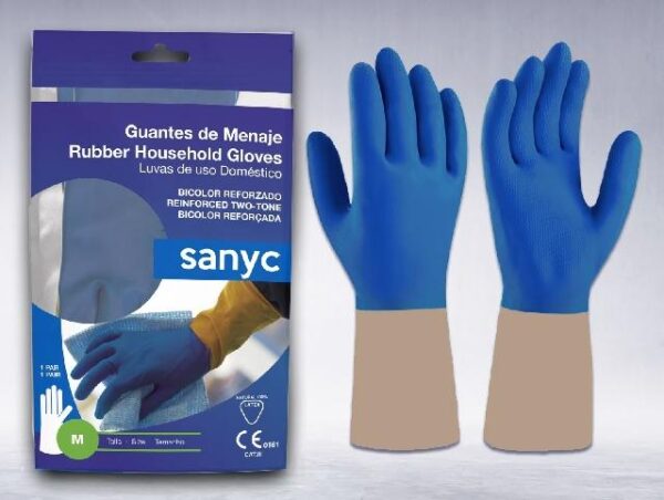 GUANTES DE MENAJE BICOLOR SANYC T/M