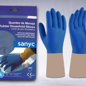 GUANTES DE MENAJE BICOLOR SANYC T/G