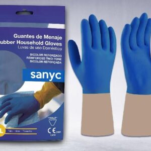 GUANTES DE MENAJE BICOLOR SANYC T/XG