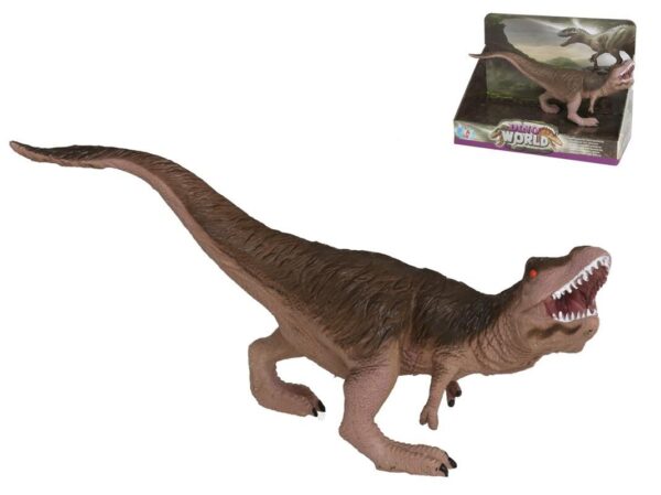DINOSAURIO REX MARRÓN 23X11.5X17.5CM