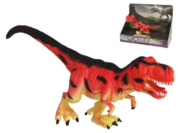 DINOSAURIO REX ROJO 23X11.5X17.5CM