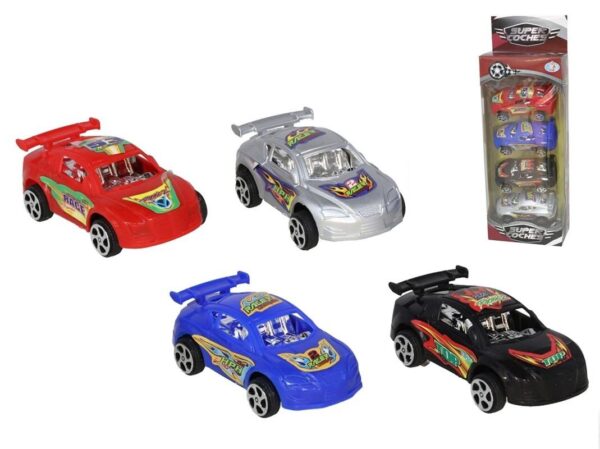 4 COCHES CARRERAS PULL BACK