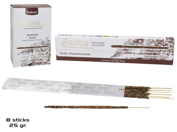 INCIENSO 25G 8 STICKS TULASI EARTHY FRANKINCENSE