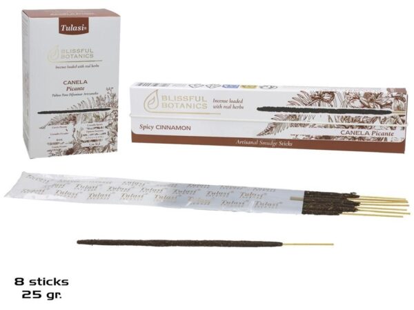 INCIENSO 25G 8 STICKS TULASI SPICY CINNAMON