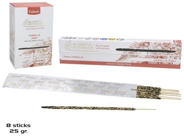 INCIENSO 25G 8 STICKS TULASI SWEET VANILLA