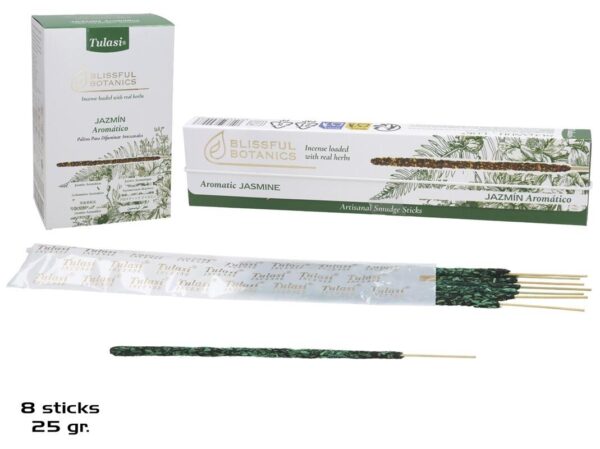 INCIENSO 25G 8 STICKS TULASI AROMATIC JASMINE