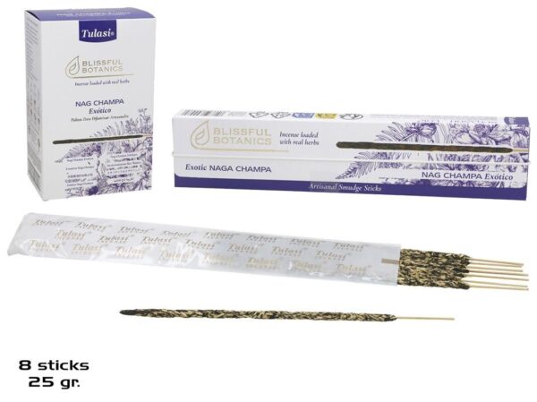 INCIENSO 25G 8 STICKS TULASI EXOTIC NAG CHAMPA